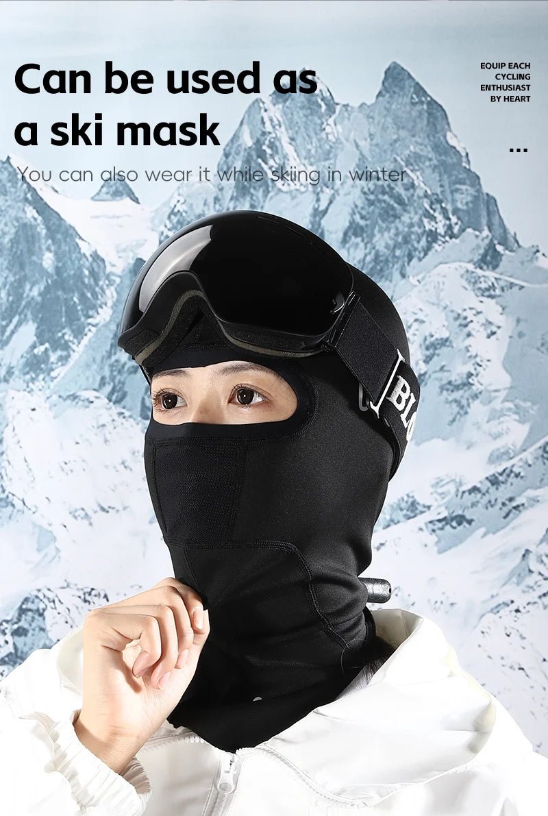 WEST BIKING Winter Warm Cycling Cap Windproof Thermal Bicycle Motorcycle Balaclava Men Women Running Skiing Scarf Full Face Mask