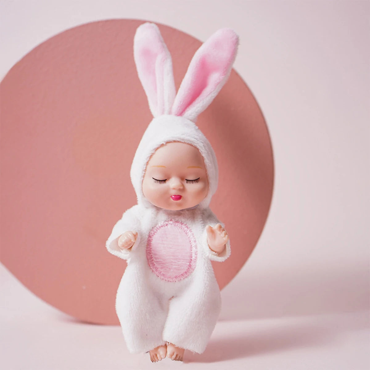 6Pcs Reborn Doll Kit Toy Simulation Princess Dolls Toy Mini Cute Sleeping Baby with Clothes Accessories Birthday Gift for Kids