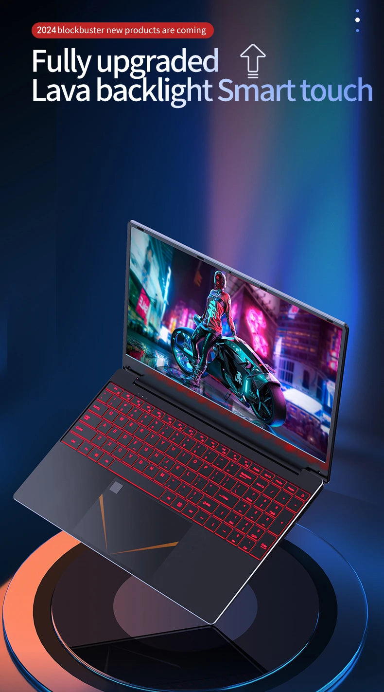 15.6inch PA156 Laptop Computer Win11 Intel N5095 16G 128G/256G/512G Notebook Netbook Backlit Keyboard WIFI HD BT4.0 USB3.0 3.0MP