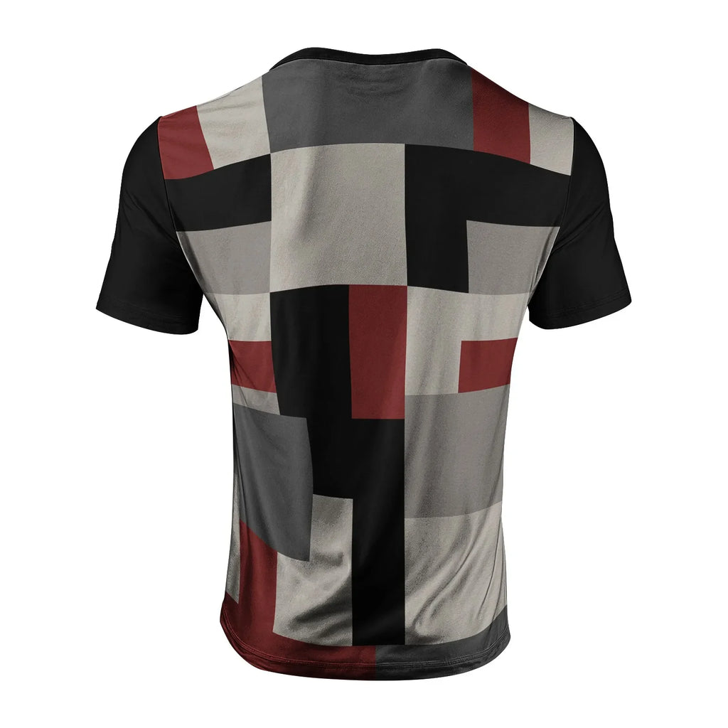 2025 New Arrival Mens T Shirt 3D Geometry Print Summer Streetwear Short Sleeve Tee Harajuku Style Casual Top Lightweight Fabric
