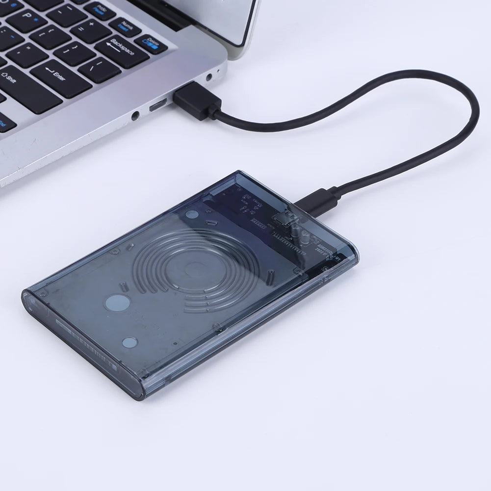 2.5 inch HDD Case SATA To USB3.1  External Hard Drive Case 5 Gbps  SSD Box USB3.0 To Type-C Transparent Black Hard Disk Box