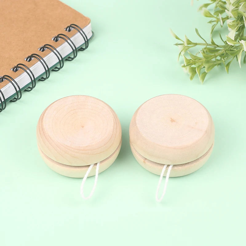 Wooden Yoyo Toy, Color Mini Round DIY Baby Yoyo Ball, Kids Gift