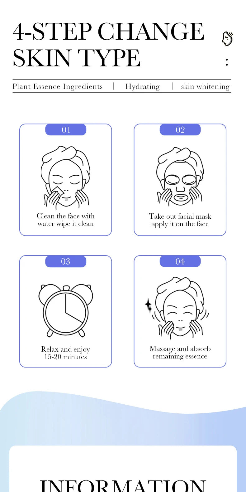 10pcs BIOAQUA  Hyaluronic Acid Retinol Collagen Facial Masks Hydrating Brightening Moisturizing Face Mask Facial Skin Care