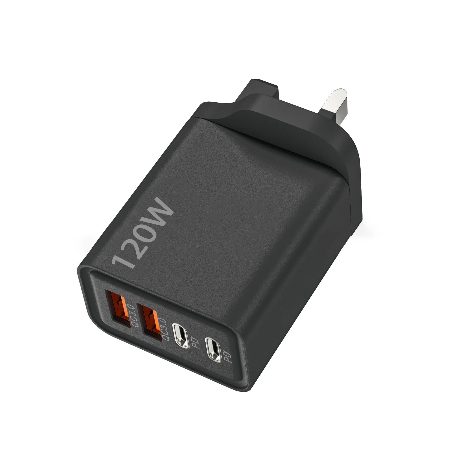 4 Port USB C PD Charger Total 120W Fast Charger Type C Quick Charge 3.0 USB Charger Adapter For iPhone Samsung Xiaomi Phone Plug