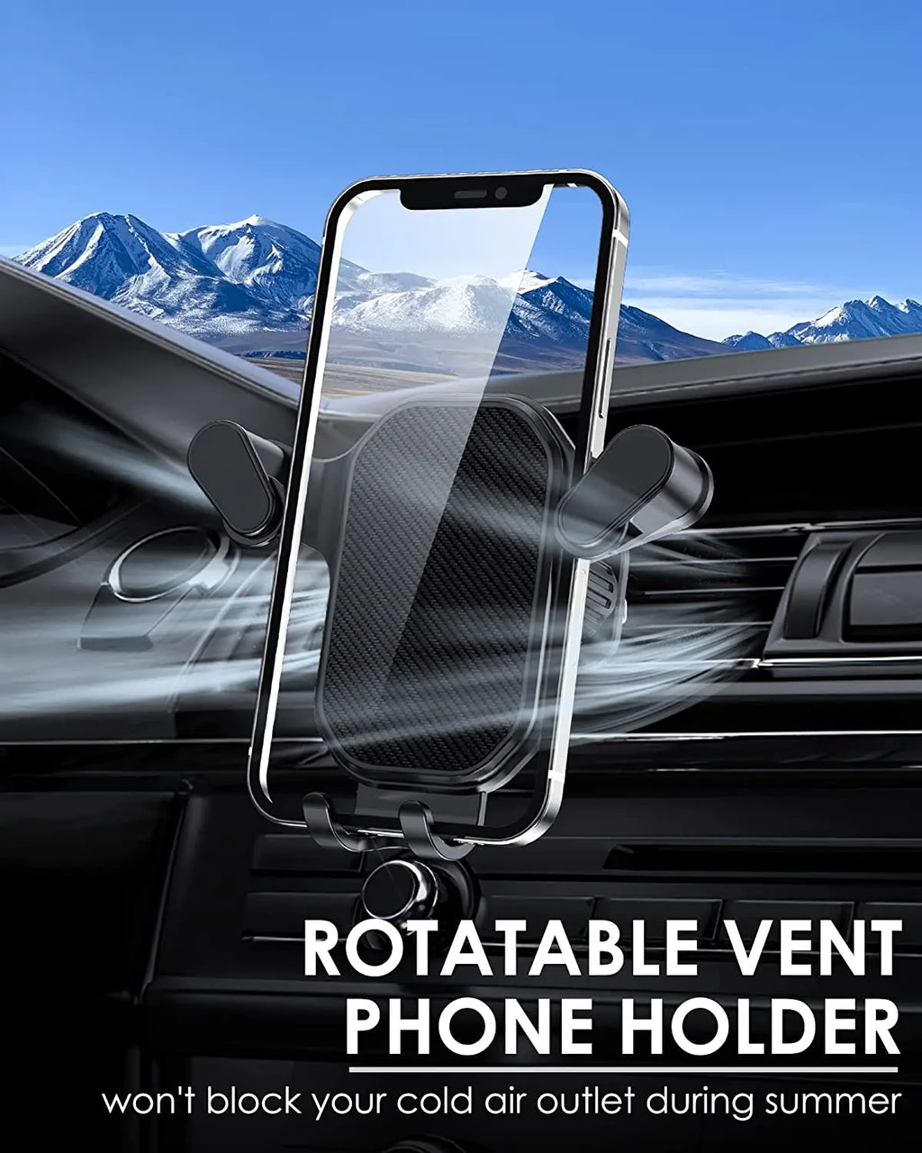 Universal Car Phone Holder Air Vent Hook Clip Mount 360 Degree Rotation Installation Anti Shake Supports Xiaomi For Mobile Phone