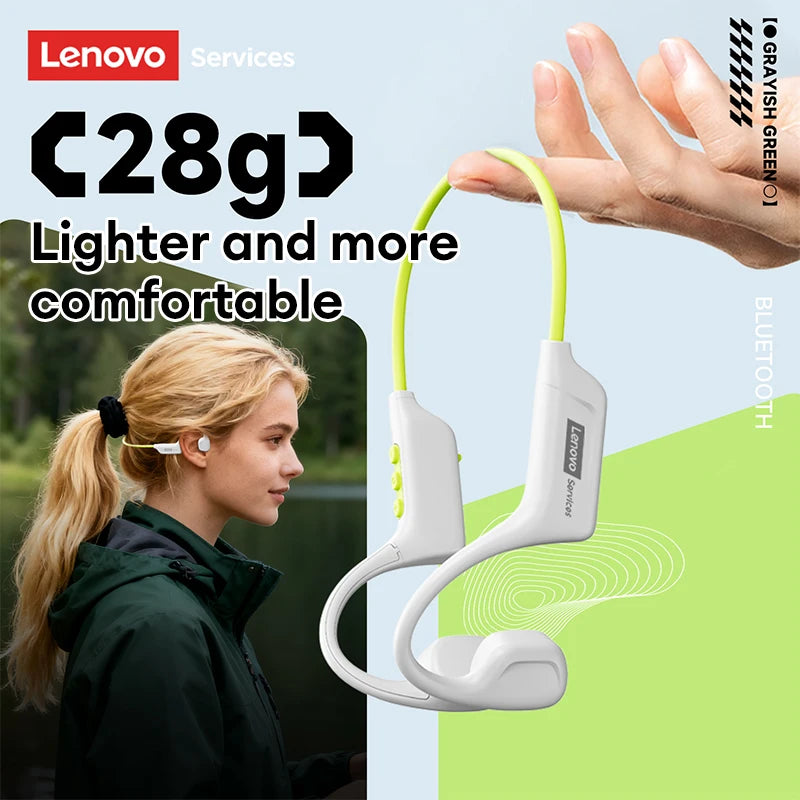 Choice Lenovo S102 Wireless Bone Conduction IPX6 Waterproof Sports Headphones Cycling Fitness Earbuds Bluetooth V6.0 Earphones
