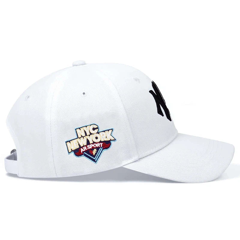 Unisex Letter NG Embroidery Side NYC NEW WORK Baseball Caps Spring and Autumn Outdoor Adjustable Casual Hats Sunscreen Hat