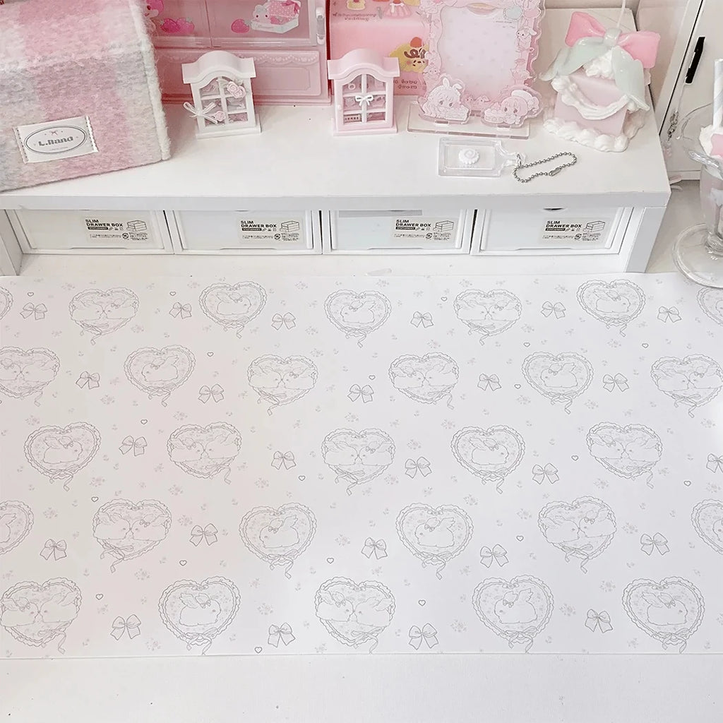 New Original Angel Girl Leather Mouse Pad Cartoon Rabbit Anti-slip Anti-fouling Dining Table Mat Large Size Computer Keyboard Pa