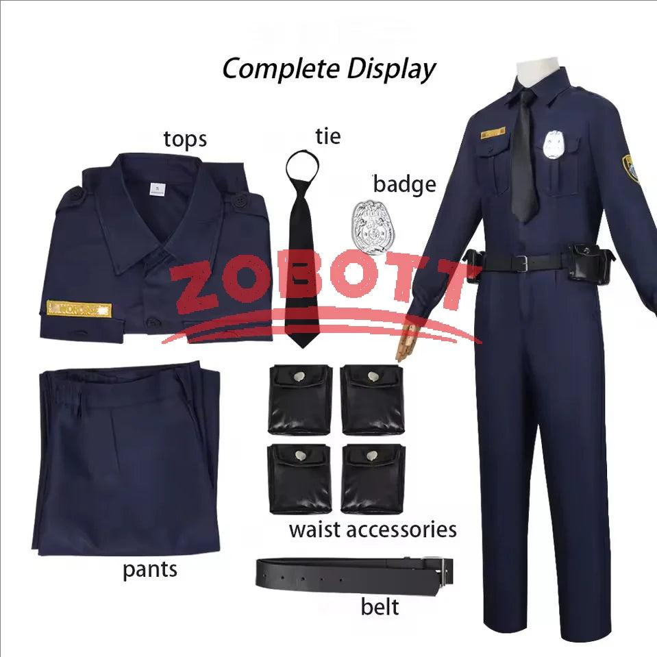 Nick Folk Cosplay Outfits Nick Wilde Clothes Nick Police Uniform Adult Christmas Halloween Carnival Role Play Uniform for Men