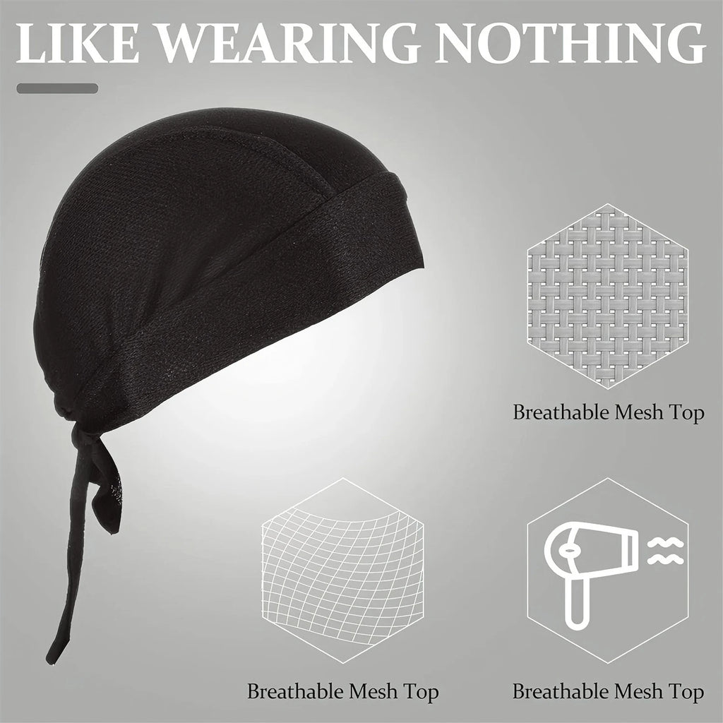 Quick Drying Cycling Cap Sunscreen Anti Sweat Headscarf Cap Men Women Bandanas Pirate Brimless Hat for MTB Running Outdoor Sport