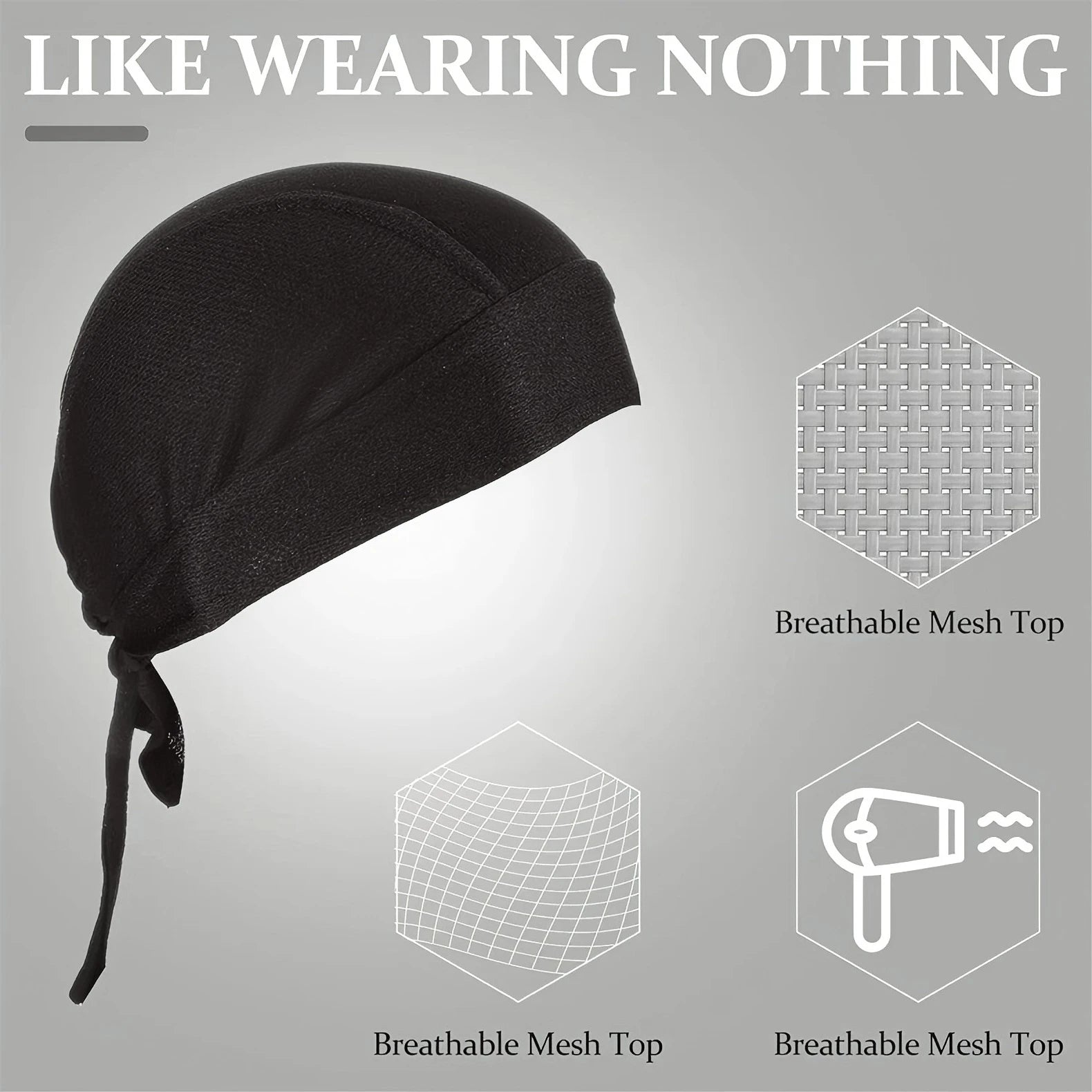 Quick Drying Cycling Cap Sunscreen Anti Sweat Headscarf Cap Men Women Bandanas Pirate Brimless Hat for MTB Running Outdoor Sport