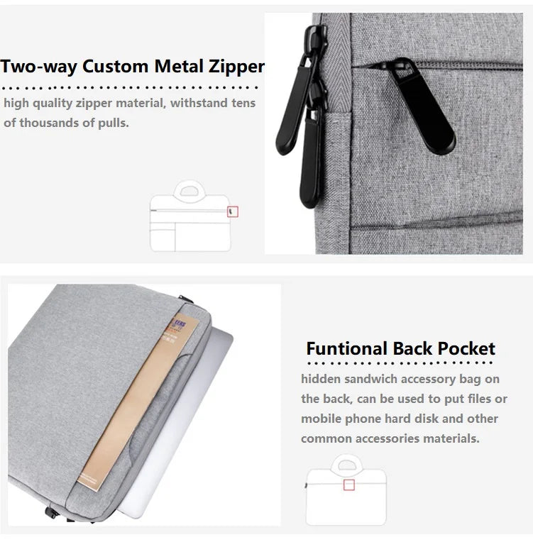 Handbag Laptop Bag 13 14 15 15.6 Inch For MacBook Air ASUS laptop bag Case Cover Notebook Accessory Women Men Briefcase