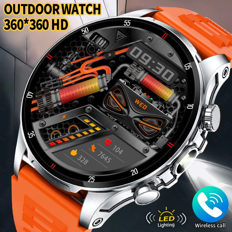 LIGE 2025 New Smart Watch Men Flashlight AI Voice Bluetooth Call 1.53" HD Sports Fitness Watches Health Monitor Smartwatch Women