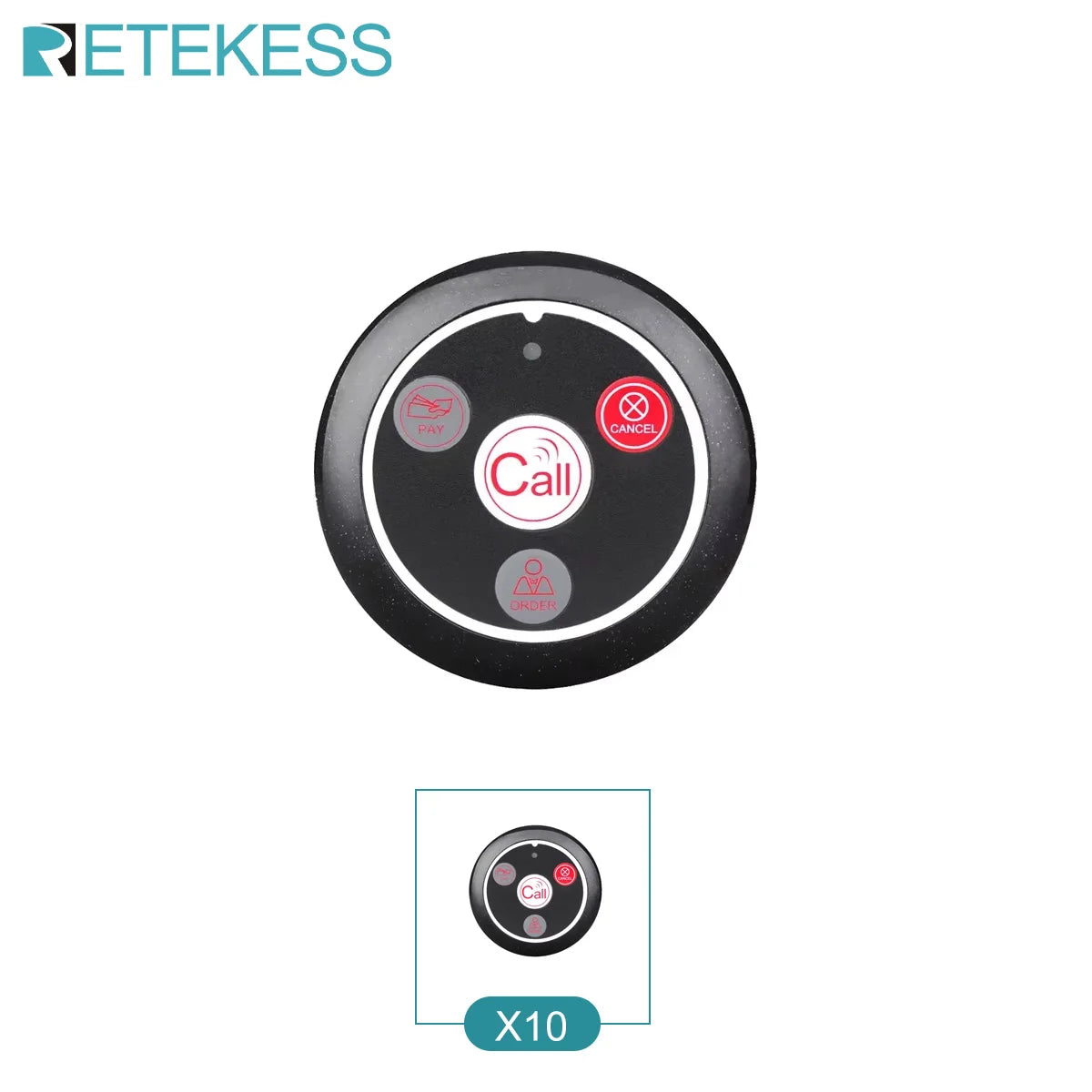 RETEKESS T117 10Pcs Call Button Restaurant Pager Wireless Waiter Transmitter 433MHz For Hookah Bar Cafe Customer Service