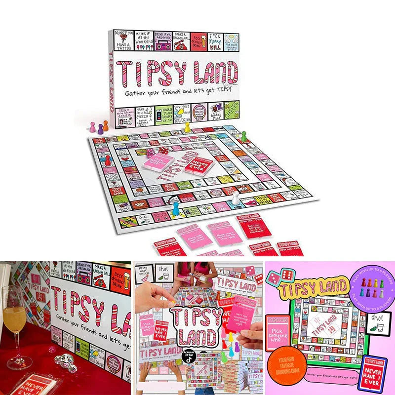 Party Gift of Tipsy Land Party Board Games Fun Drinking Games for Friends
