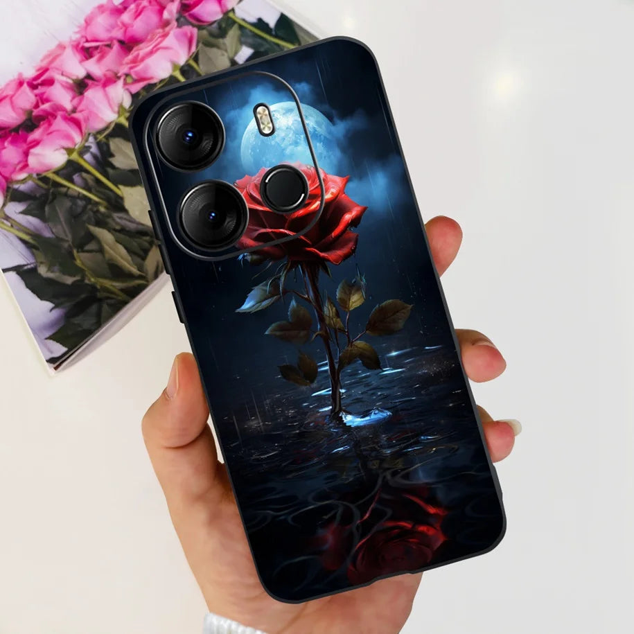For Tecno Pop 7 Pro Pop7 Case Fashion Marble Soft Silicone Matte Coque For Tecno Spark Go 2023 Funda Pop7Pro BF6 BF7 BF7h Bumper