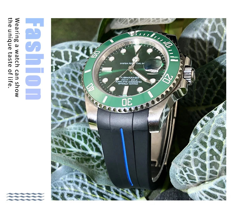 18mm 19mm 21mm 22mm Curved End Rubber Silicone Watchband for Rolex Submariner 20mm GMT Yacht-Master Daytona Deepsea Soft Strap