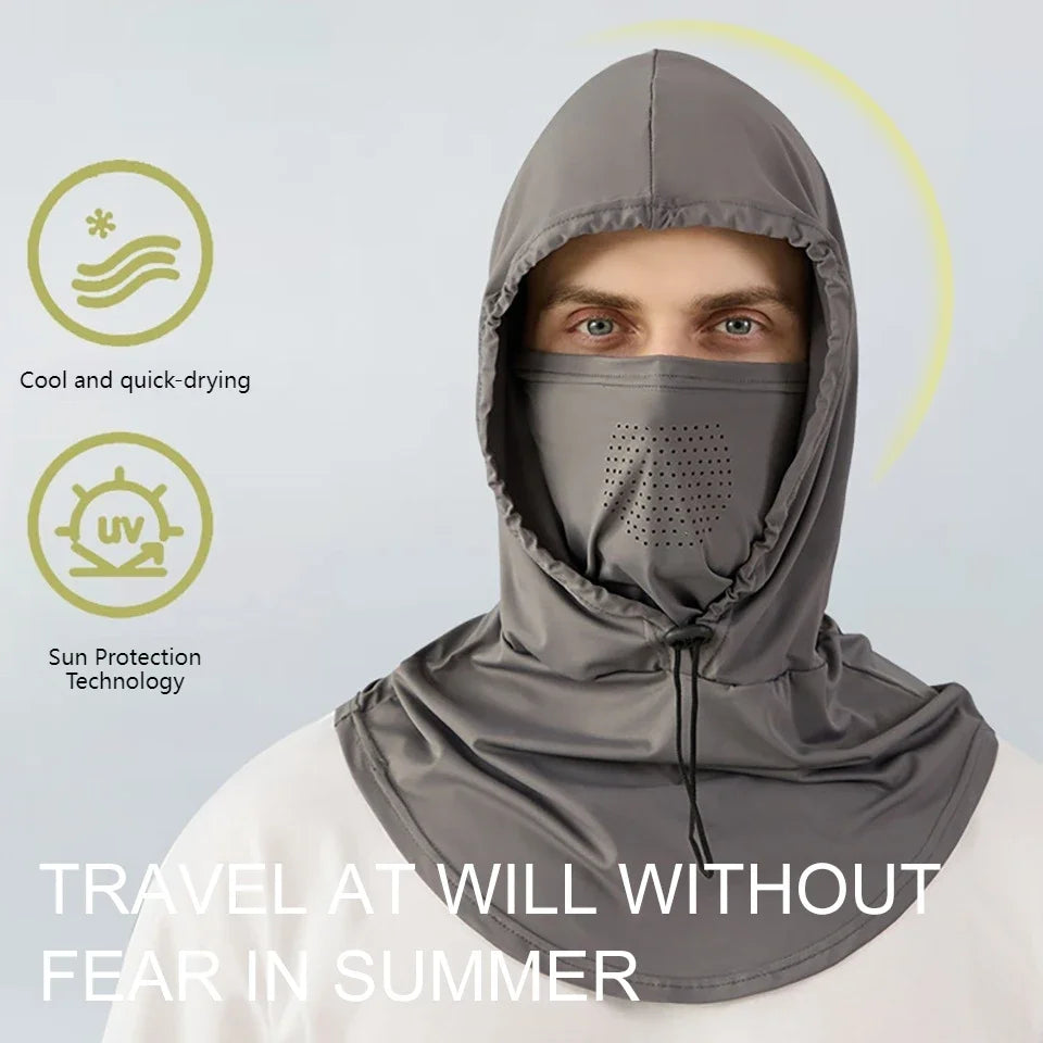 Full Face Mask Sun Protection Windproof Hat Motorcycle Riding Sports Cap Neck Protect Outdoor Sunscreen Breathable Fishing Mask