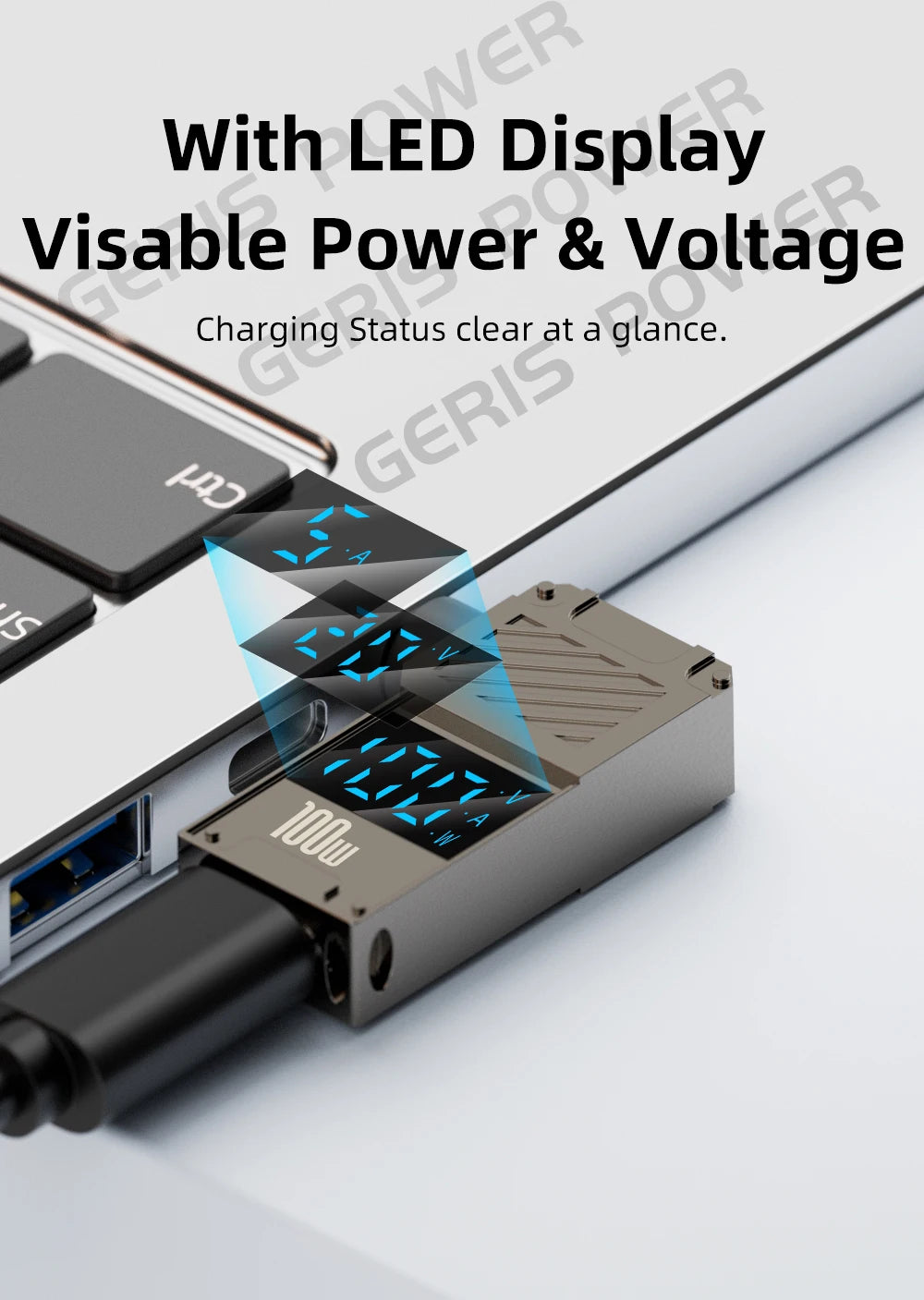 100W USB Type C Fast Charging Adapter Plug Connector Universal USB C to DC Laptop Charger Converter for Lenovo Dell Asus Hp Acer