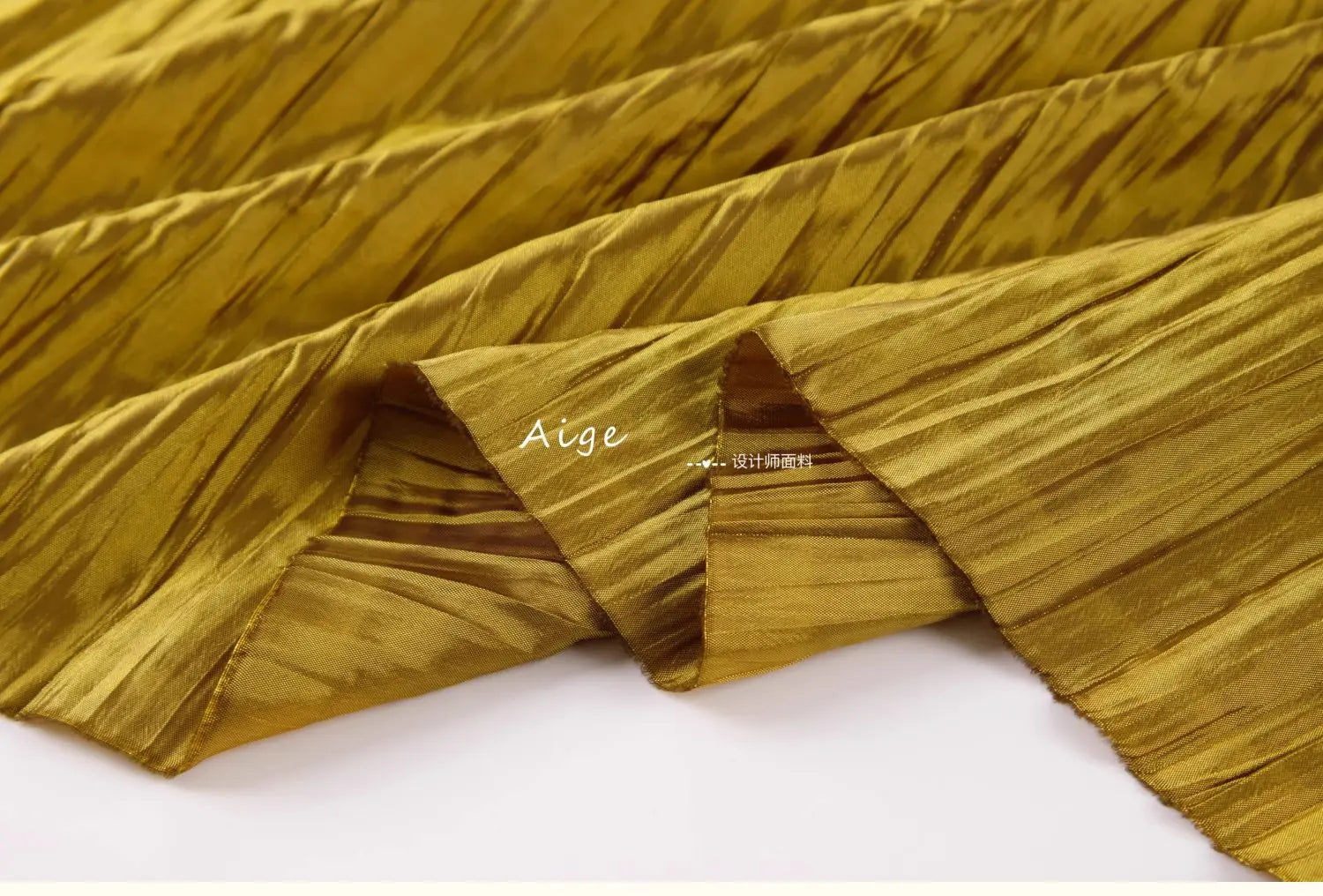 Irregular Pleated Fabric Glossy By Meters for Dress Skirt Shirt Windbreaker Diy Sewing Designer Cloth Soft Comfortable Plain Red