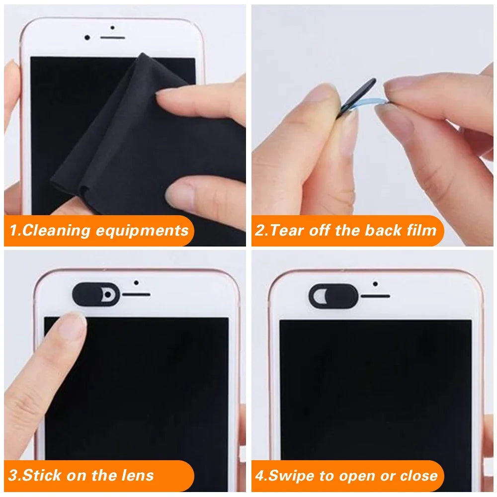 Mobile Phone Lens Privacy Sticker Webcam Cover Shutter Slider Computer Camera Privacy Cover for MacBook IPad IPhone 16 Pro