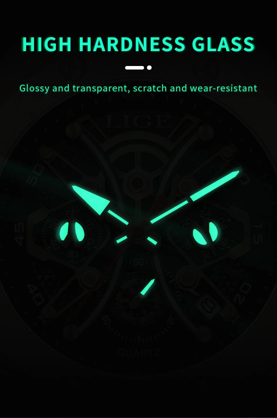 LIGE Mens Watches Top Brand Luxury Fashion Waterproof Watch For Men Silicone Sport Military Chronograph Wristwatch Montre Homme