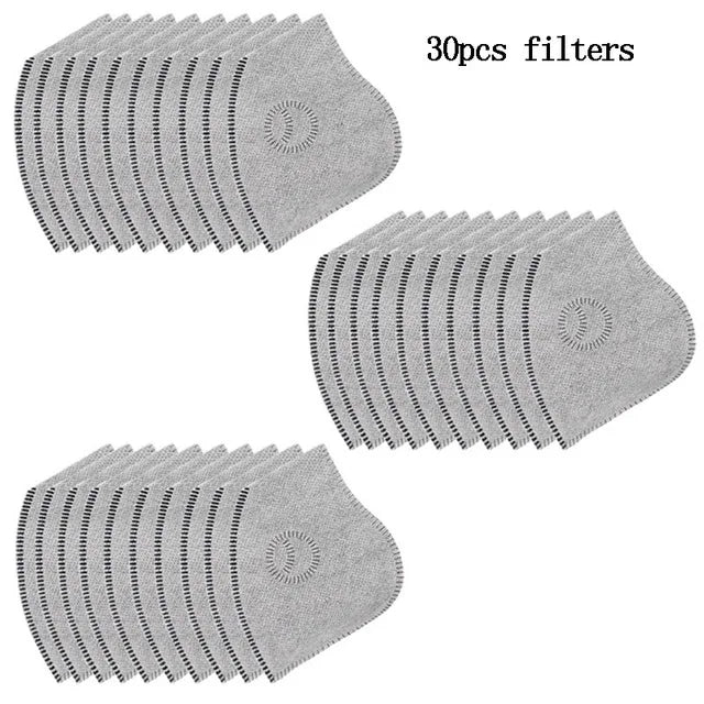 Cycling Face Mask with Filter Big Size Dust Mask Sport Washable Reusable Summer Face Mask for Men Bandana Actived Carbon Filters
