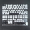 MAIMOOO MOA Keycap Korean Russian English 120Keys Round Cute Pbt Minimalist Style Black And White Cute Kitty Keycaps