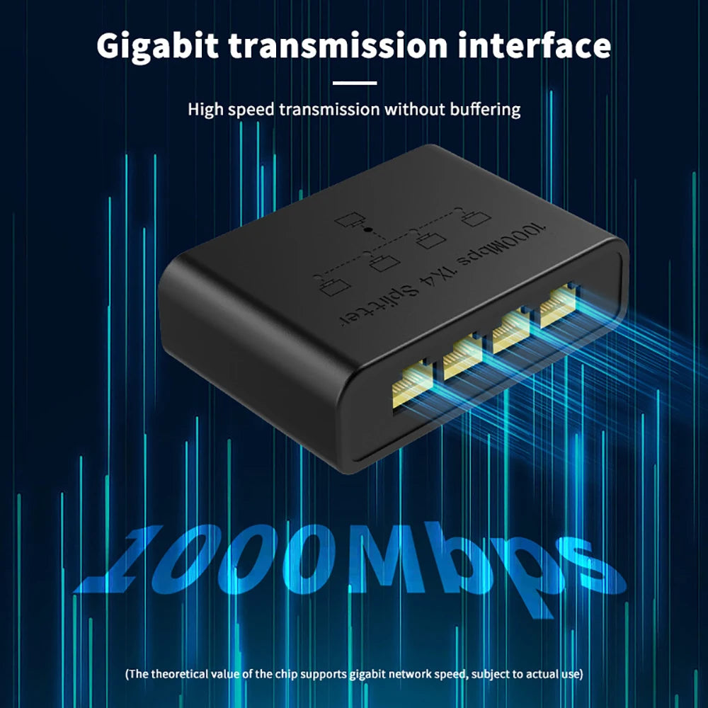 1 To 4 1000Mbps Gigabit Network Splitter Cable Expander Network Switch Ethernet