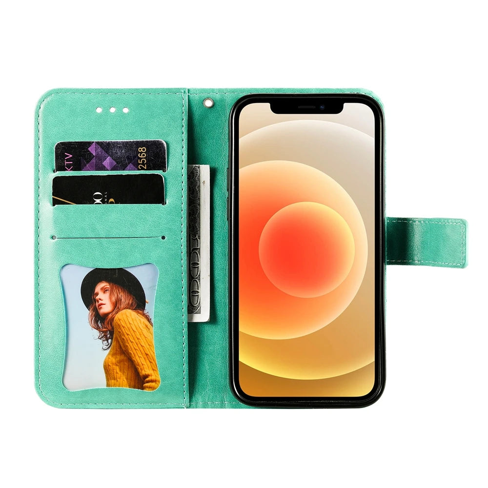 Premium Sun Flower Embossed Flip Leather Wallet Case For Honor Magic7 Lite Magic 7 6 5 4 Pro Magic6 Lite 5G Magnetic Flip Cover