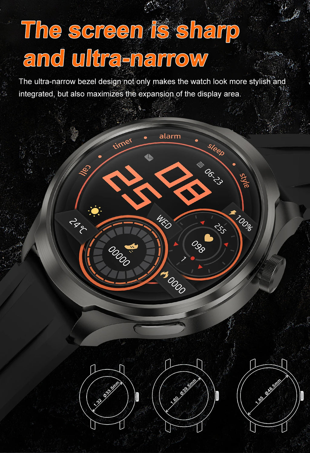 2025 New GPS Sports Smart Watch Men 1.85-inch AMOLED Screen Men IP68 Waterproof Clock Compass Call NFC fitness Tracking Watches