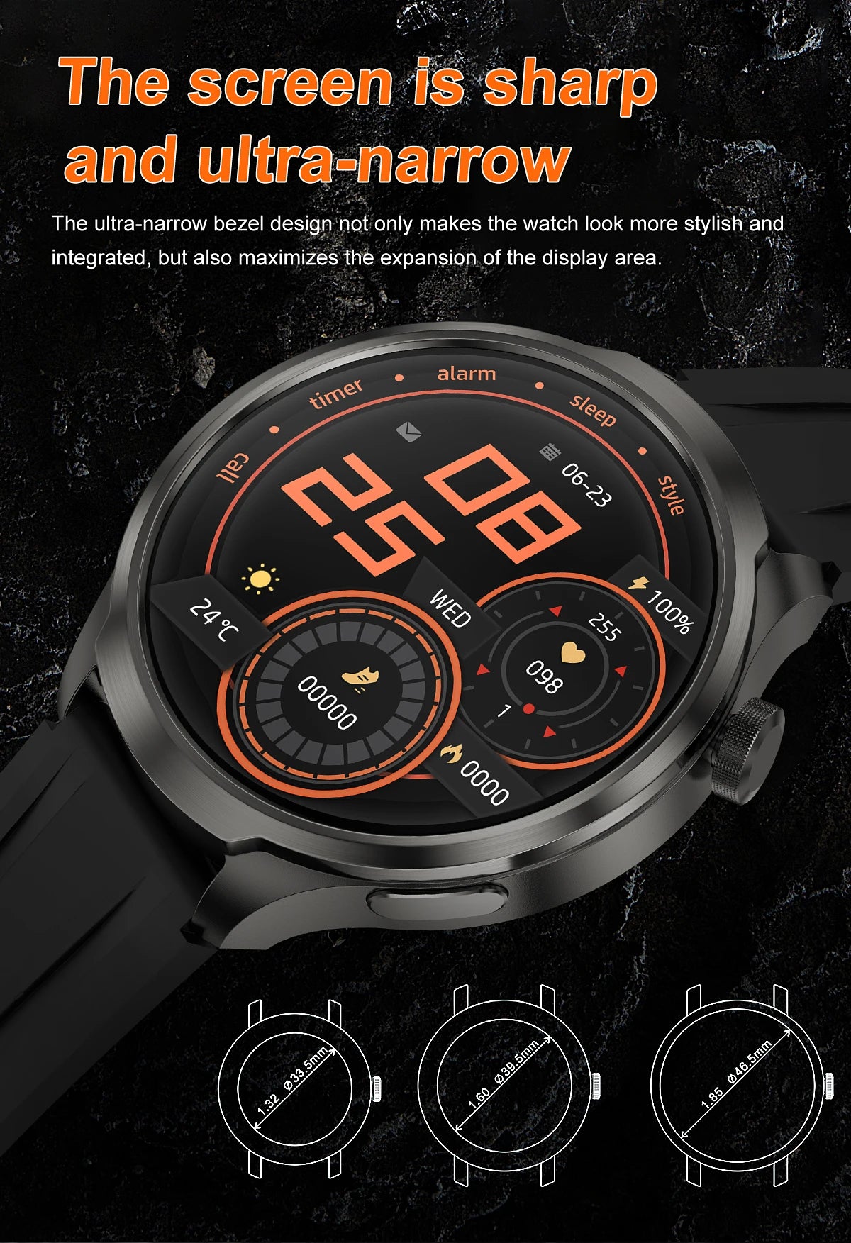 2025 New GPS Sports Smart Watch Men 1.85-inch AMOLED Screen Men IP68 Waterproof Clock Compass Call NFC fitness Tracking Watches