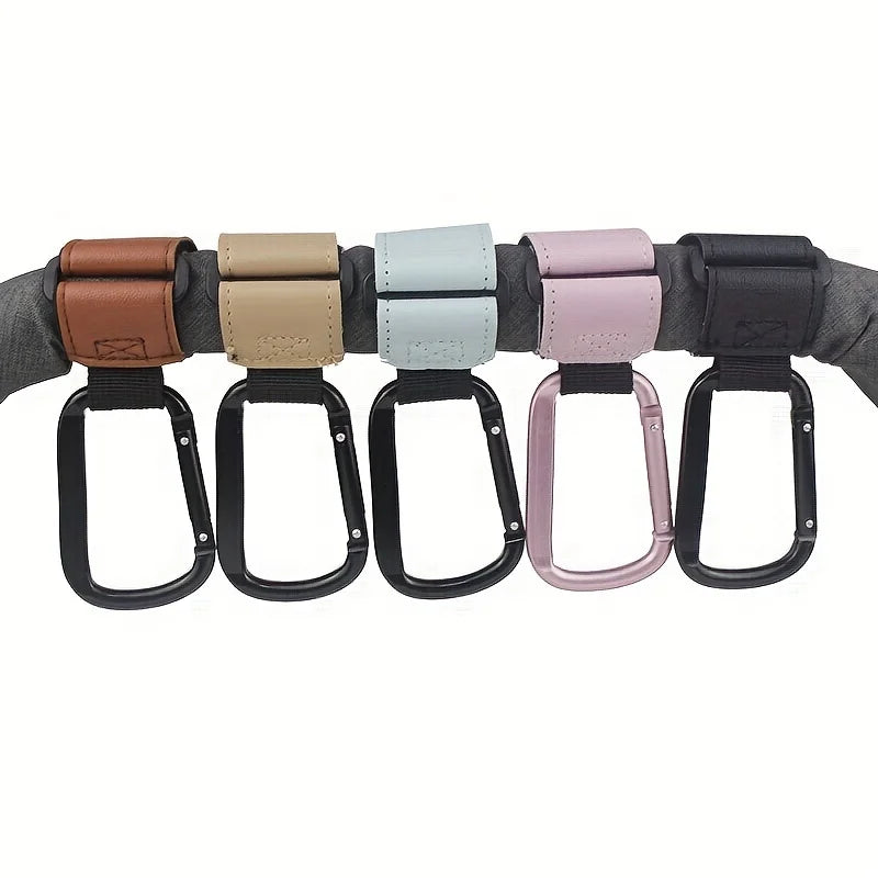 Universal Stroller Hooks Clip - Heavy Duty Hanging Accessory for Diaper Bags, Compatible with Prams/Shopping Carts/Car Seats