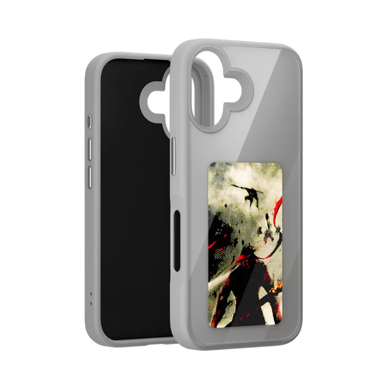 DIY Smart Eink Phone Case for iPhone 16 15 14 13 12 11 Pro Max NFC Ink Screen Phone Full Coverage Comprehensive Protection