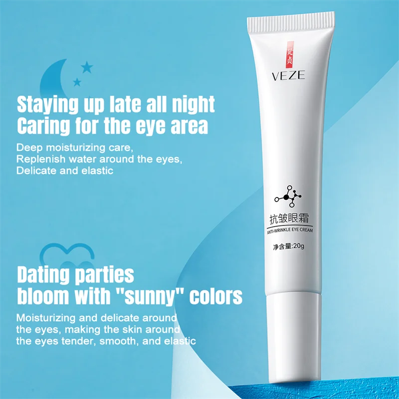 VEZE Eye Serum Firming Eye Cream Anti Dark Circles Hyaluronic Acid Hydration Nourishing Fade Line Eye Skincare