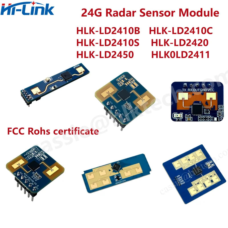 HiLink HLK-LD2410B LD2410C LD2420 LD2450 24Ghz Smart Human Presence Radar Module Multi-level intelligent parameter adjustment