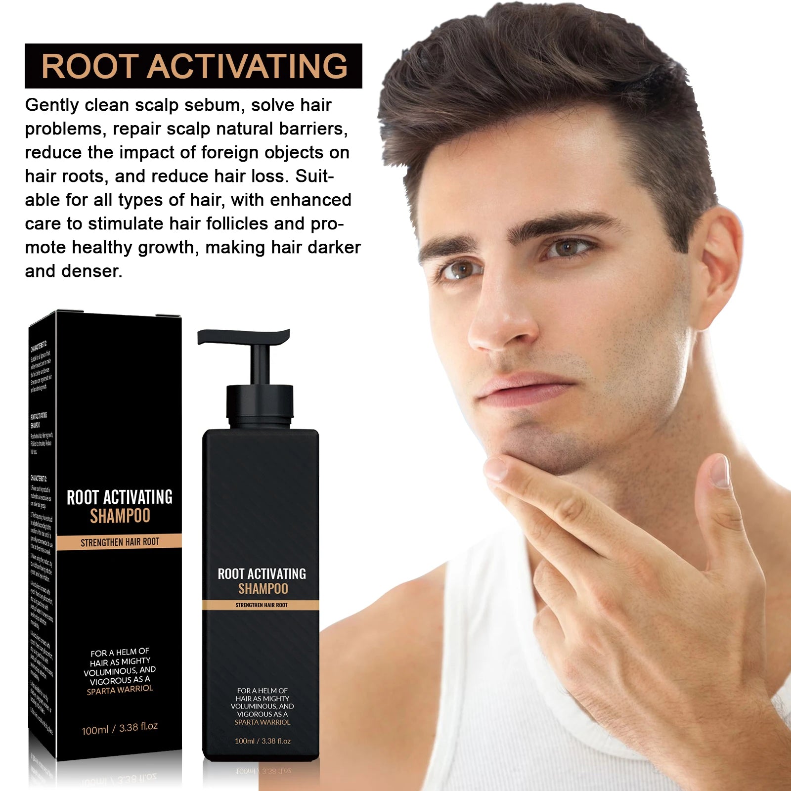 Natural Plant Extract Shampoo 100ml Improve Hair Growth Root Nourishment Scalp Care Gentle Cleansing Suitable for All Hair Types