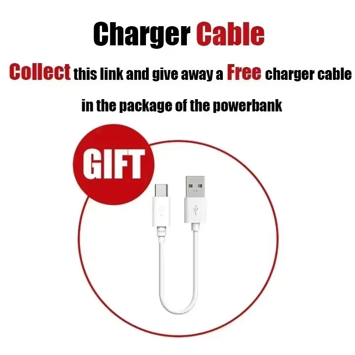 VIVO 500000mAh Solar Power Bank High-capacity Built-in 4 Cables External Battery LED Light PowerBank for iPhone Samsung