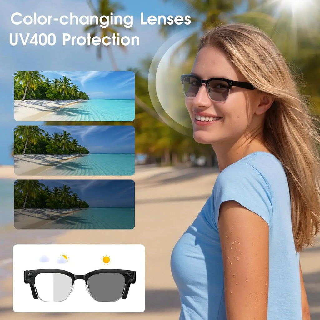2026 New 800W Pixel 4K HD Camera Smart Glasses AI Translation Video Recording Photo  Music play Voice Call Sunglasses Men Women