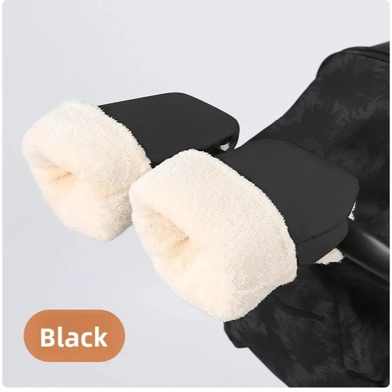 Stroller Gloves 1 Pair Winter Windproof Warm Simple Style Universal Prams Gloves Waterproof Baby Stroller Accessories