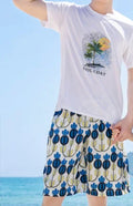 Vacation Look Family Matching Clothes for Parents and Children Outfits Daughter Mom Dress Son Dad T Shirts Shorts Two Piece Sets