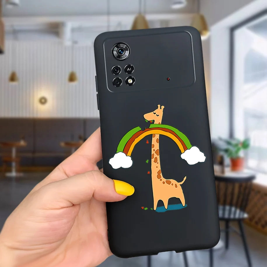 Cute Love Heart Phone Case For Xiaomi Poco X4 Pro 5G Cover Soft Silicone Matte Funda For Xiaomi Poco X4 M4 Pro 4G 5G Bumper 2022