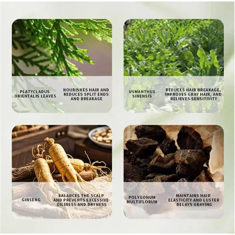 Usman Grass & Platycladus Shampoo Bar For Hair Growth Natural Herbal Soap For Hair Loss Controls Oil Strengthens Roots Shampoo