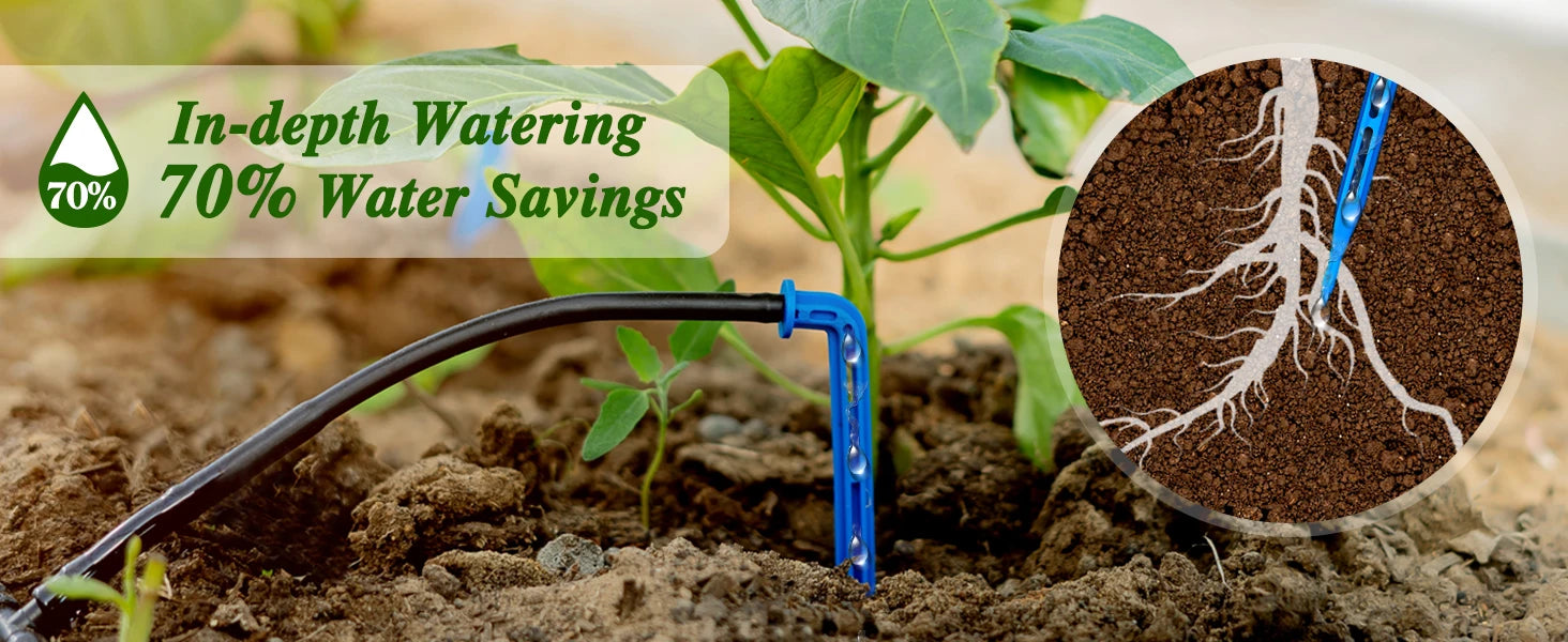 Solar Automatic Watering Kit for Garden Automatic Drip Watering System with 15m Water Hose Automatic Watering Timer for Holidays