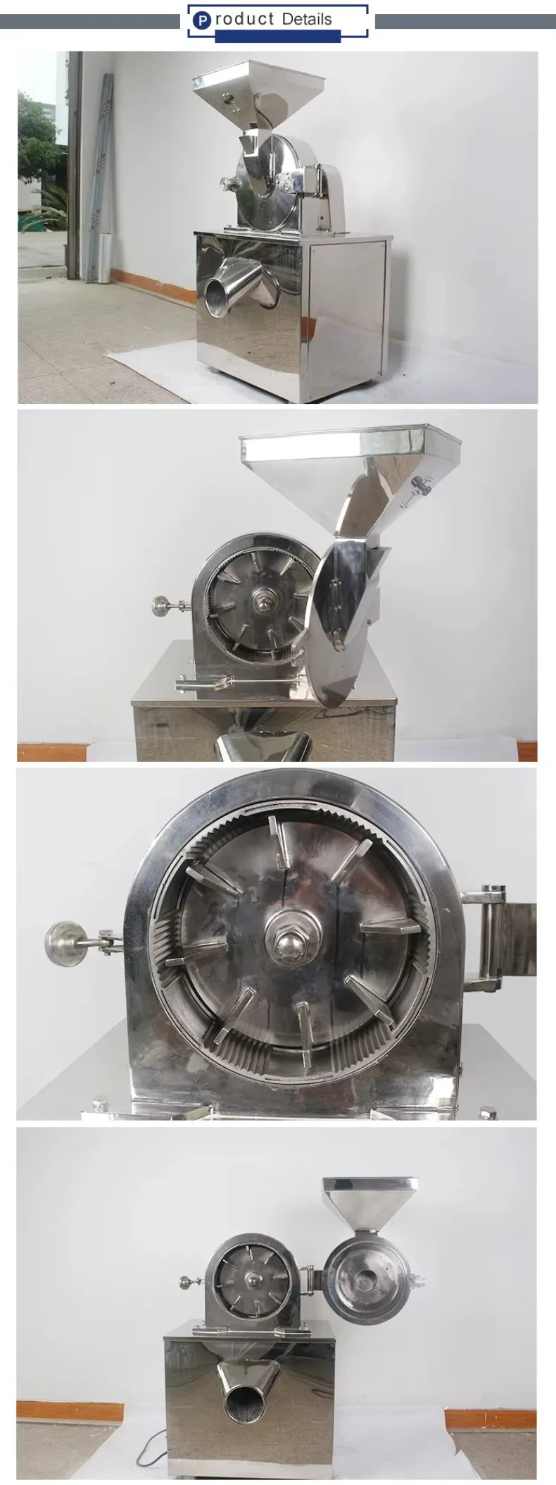 Food Grinding Equipment  Industrial  Nuts and Grains Meals Powder Pulverise Grinder Machine Corn and Teff Flour Milling Machine