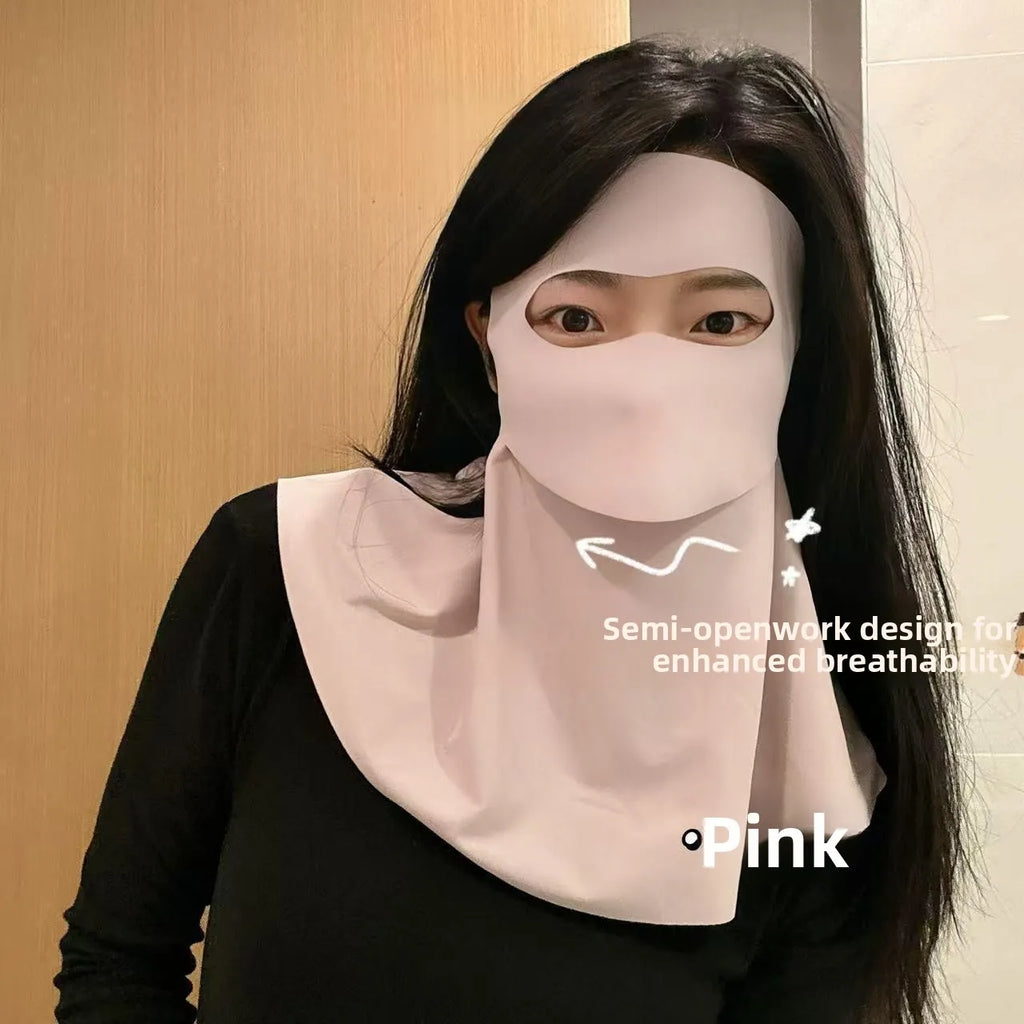 Sunscreen Face Mask, Neck Protection, Sun Protection, Ice Silk Mask, UV Protection, Cycling, Outdoor, Breathable, Sun Shading