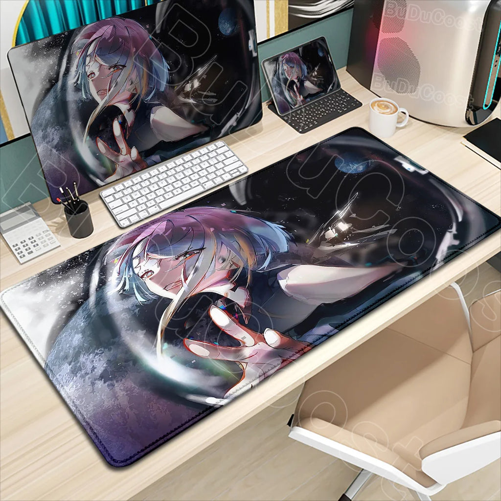 HD Printing New Wallpaper C_cyberpunk E_edgerunners Mouse Pad Non-slip Mousepad Computer Gamer LockEdge Desk Mat PC Keyboard Mat