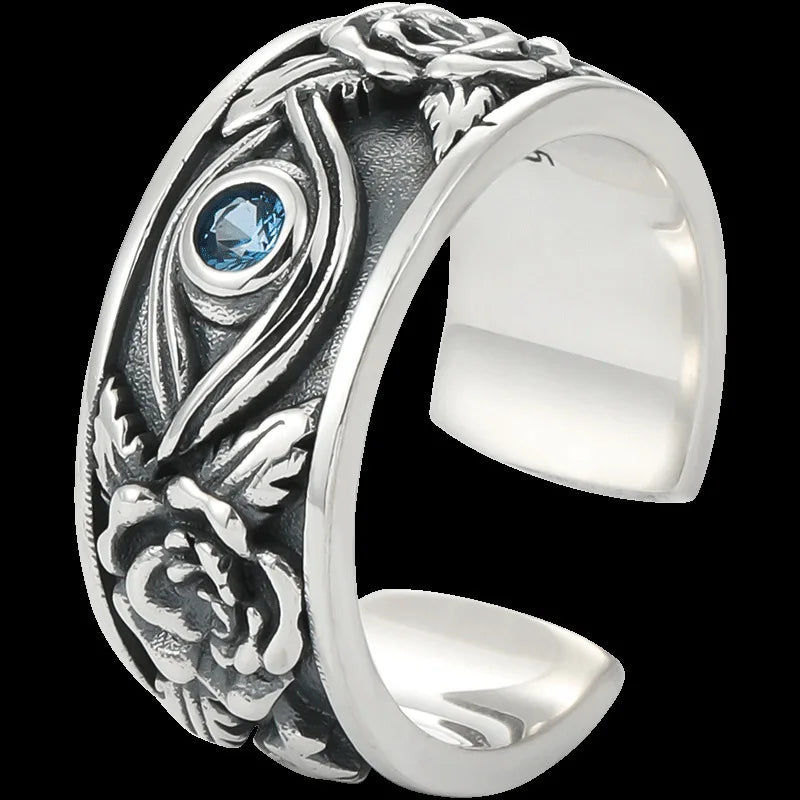 Best Sellers! S925 Thai Silver, Horus Eye Retro Ring