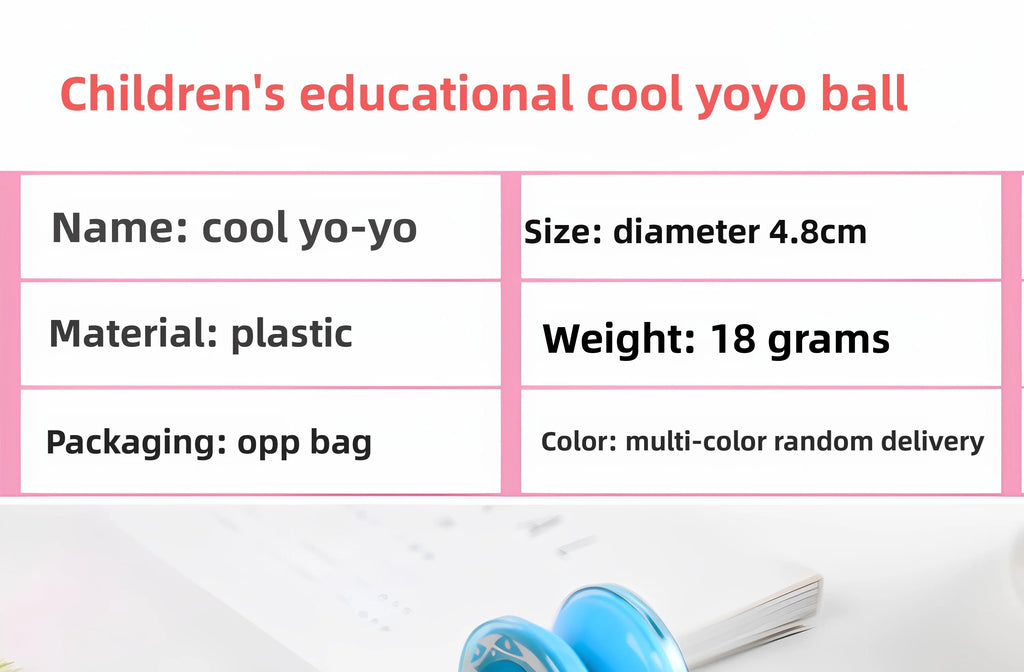 High-Value Yo-Yo Toy – Fun & Educational, Eco-Friendly, Great Hand Feel, Easy to Play, Inertia Trick YoYo for Beginners