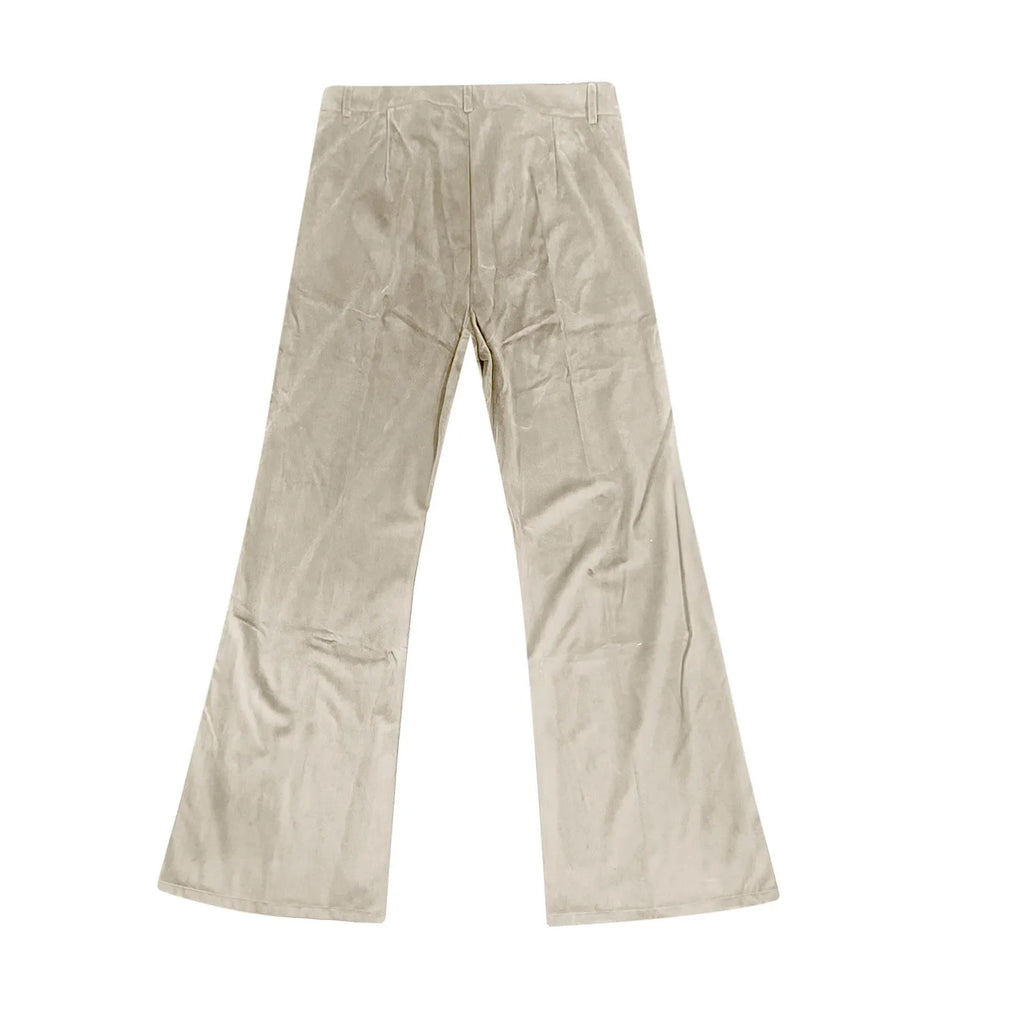 Men Retro Disco Flared Pants Classic Vintage Style Comfy Flare Trousers Fitted Velvet Fabric Dancing Stylish Pants Without Belt